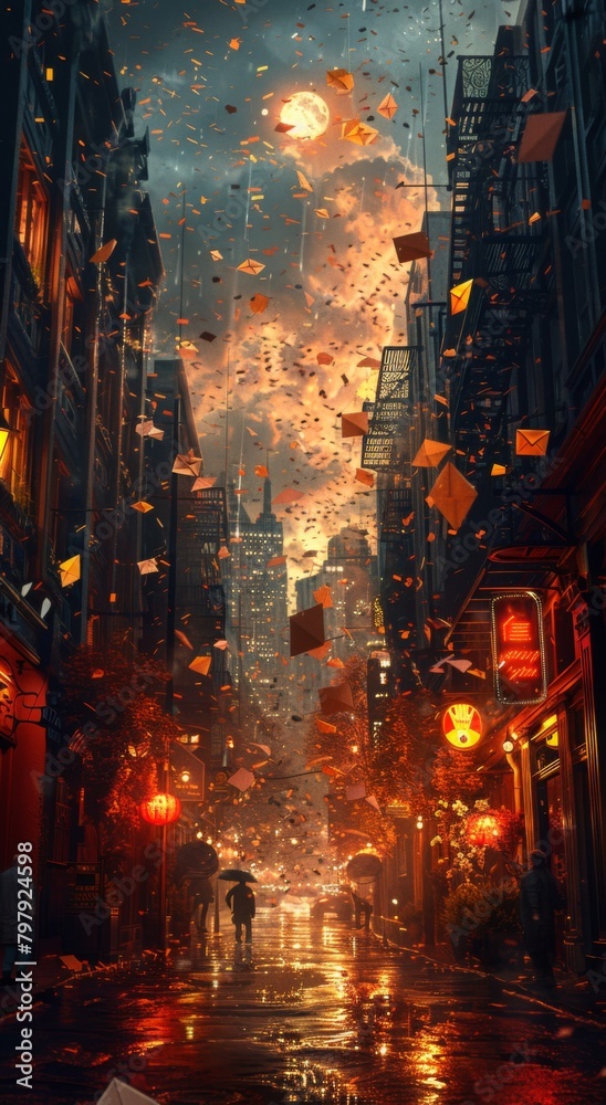 Fototapeta premium beautiful night view of the city