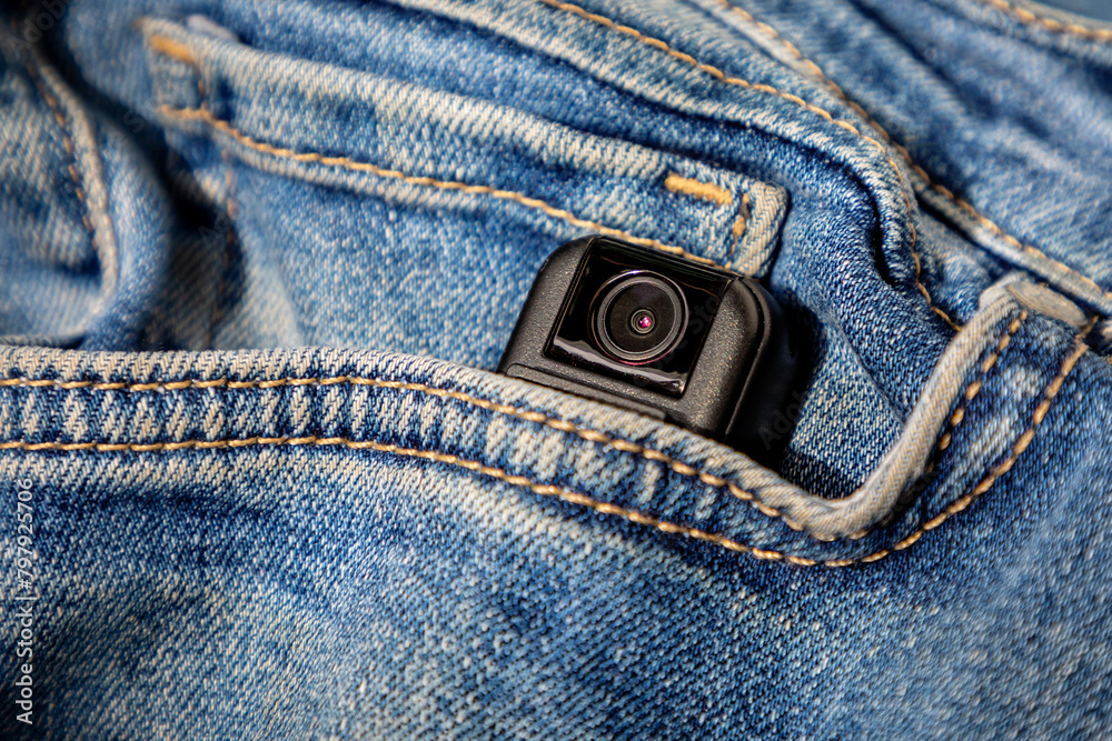 Hidden mini video camera. Action camera for hidden video recording. Hidden mini video camera. Action camera for hidden video recording.