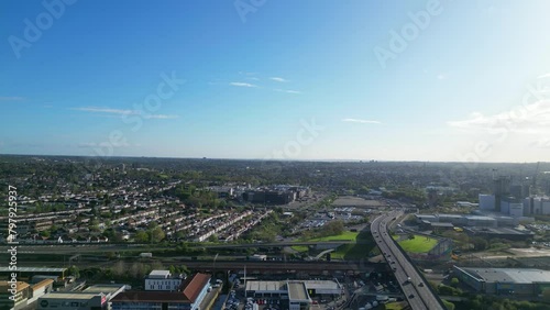 Aerial View of West Brent Cross City Centre London, England United Kingdom. April 12th, 2024 photo