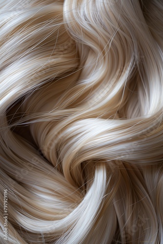 A close-up image of blonde hair.