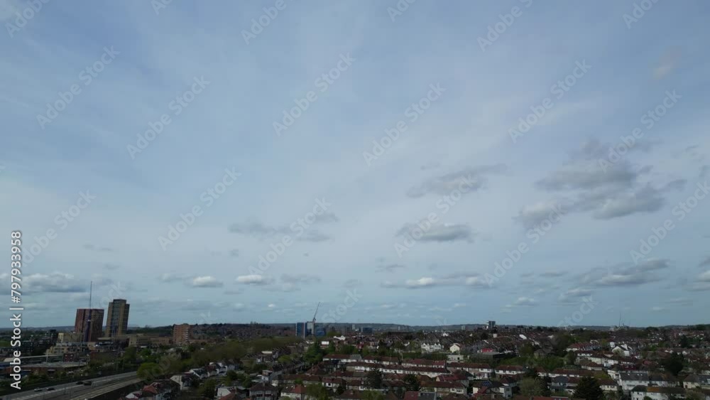 Aerial View of West Brent Cross City Centre London, England United Kingdom. April 12th, 2024 Aerial View of West Brent Cross City Centre London, England United Kingdom. April 12th, 2024