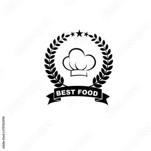 best food badge wheat paddy label vector illustration