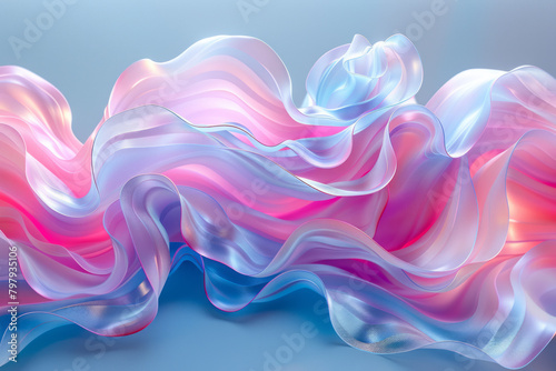 An image with stripes bending and swirling around each other, creating a fluid motion effect in pastel tones,