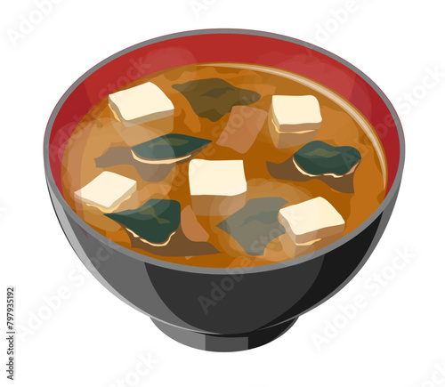 味噌汁のイラスト