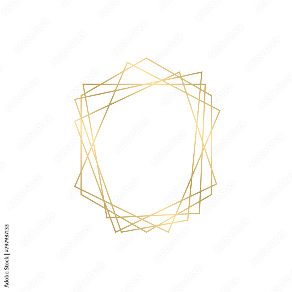 PNG, Geometrical polyhedron, art deco style for wedding invitation decoration. Realistic 3d golden polygonal frames thin line. Gold collection of geometric frame. Decorative lines borders. Vector.
PNG, Geometrical polyhedron, art deco style for wedding invitation decoration. Realistic 3d golden polygonal frames thin line. Gold collection of geometric frame. Decorative lines borders. Vector.