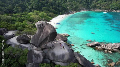 Aerial view of Similan island in Phang Nga, Thailand