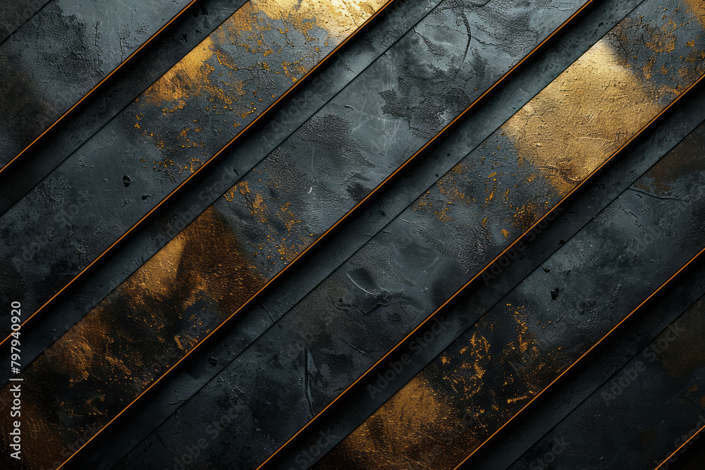 A sophisticated design featuring gold metallic stripes on a black background, combining luxury with minimalism, A sophisticated design featuring gold metallic stripes on a black background, combining luxury with minimalism,