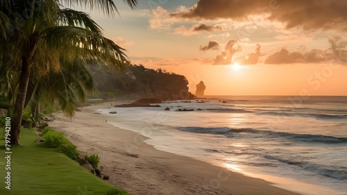 Photos of beaches in Bali taken from the villa,