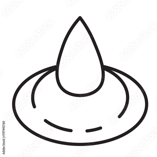 Line Outline Water Line Icon