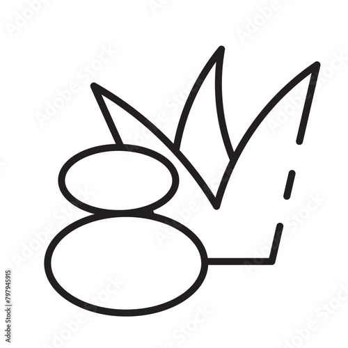 Aloe Leaf Medica Line Icon