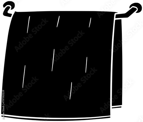 towel illustration bath silhouette bathroom logo clean icon rack outline home hygiene household object dry wall hanger holder hand shape shower cloth interior for vector graphic background