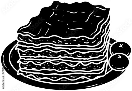 food illustration bowl silhouette lasagna logo beef icon cheese outline pasta traditional sauce meal mozzarella homemade dish dinner cuisine shape plate italian recipe for vector graphic background