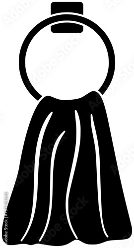 towel illustration bath silhouette bathroom logo clean icon rack outline home hygiene household object dry wall hanger holder hand shape shower cloth interior for vector graphic background