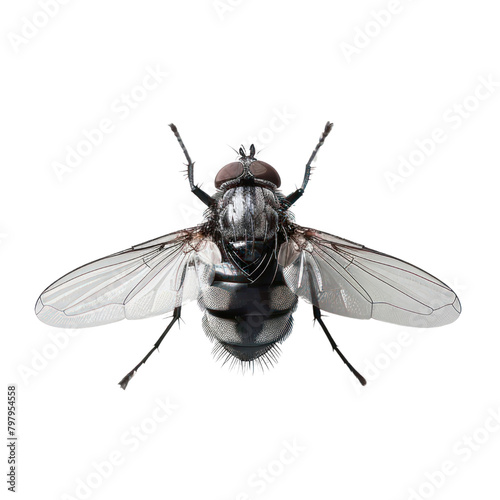 Fly sitting isolate on transparent png. © Sachchakorn