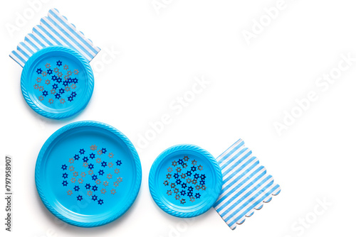 Items depicting Israeli symbols, the concept of the holiday Independence Day, white background