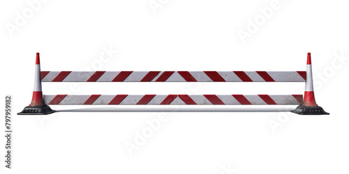 Barricade staight strip  isolate on transparent png.
