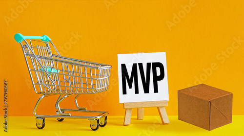 Obraz na płótnie MVP Minimum viable product is shown using the text