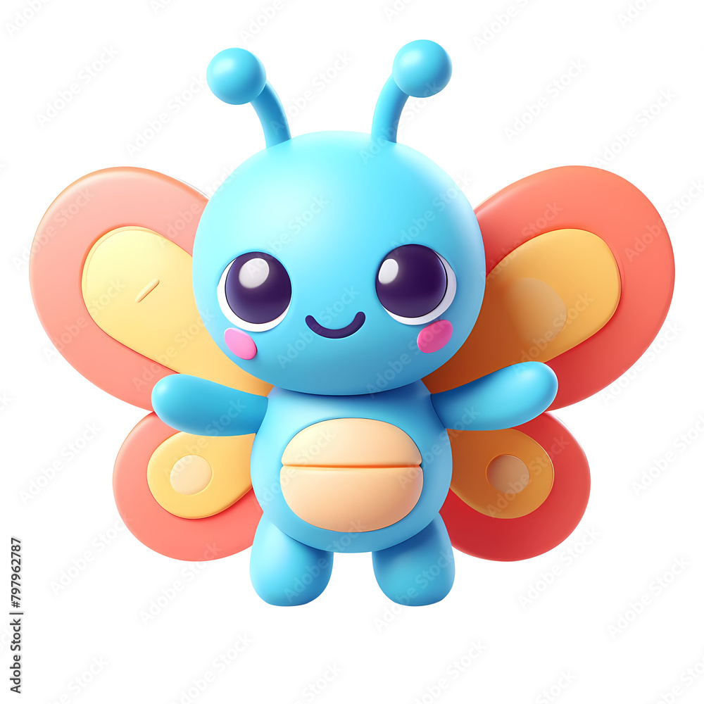 3d cartoon butterfly