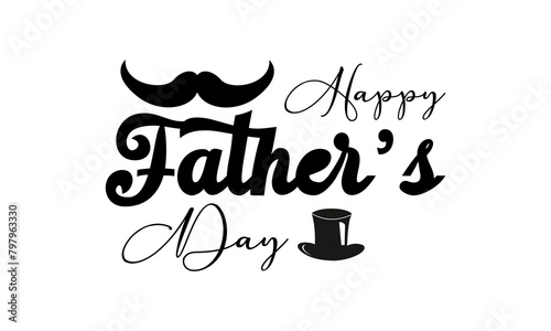 Father s Day love daddy vector illustration. Joyful vector template for banner  card  background.