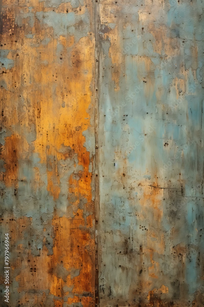 b'Blue and orange grunge texture'