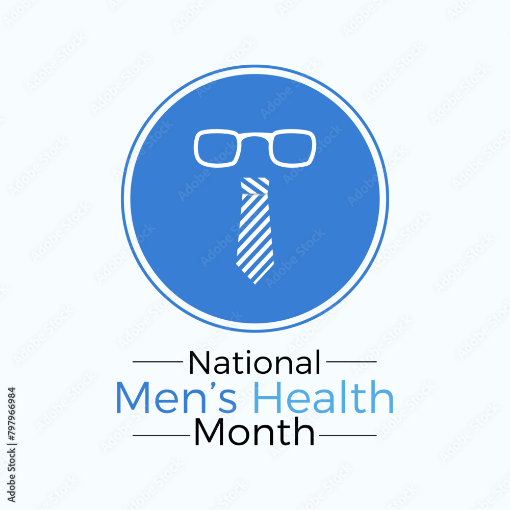 National Men’s Health Month health awareness vector illustration. Disease prevention vector template for banner, card, background. National Men’s Health Month health awareness vector illustration. Disease prevention vector template for banner, card, background.