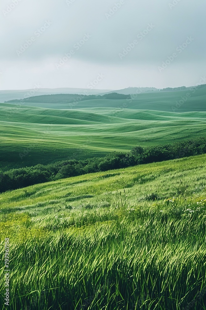 b'Green rolling hills of Tuscany, Italy'