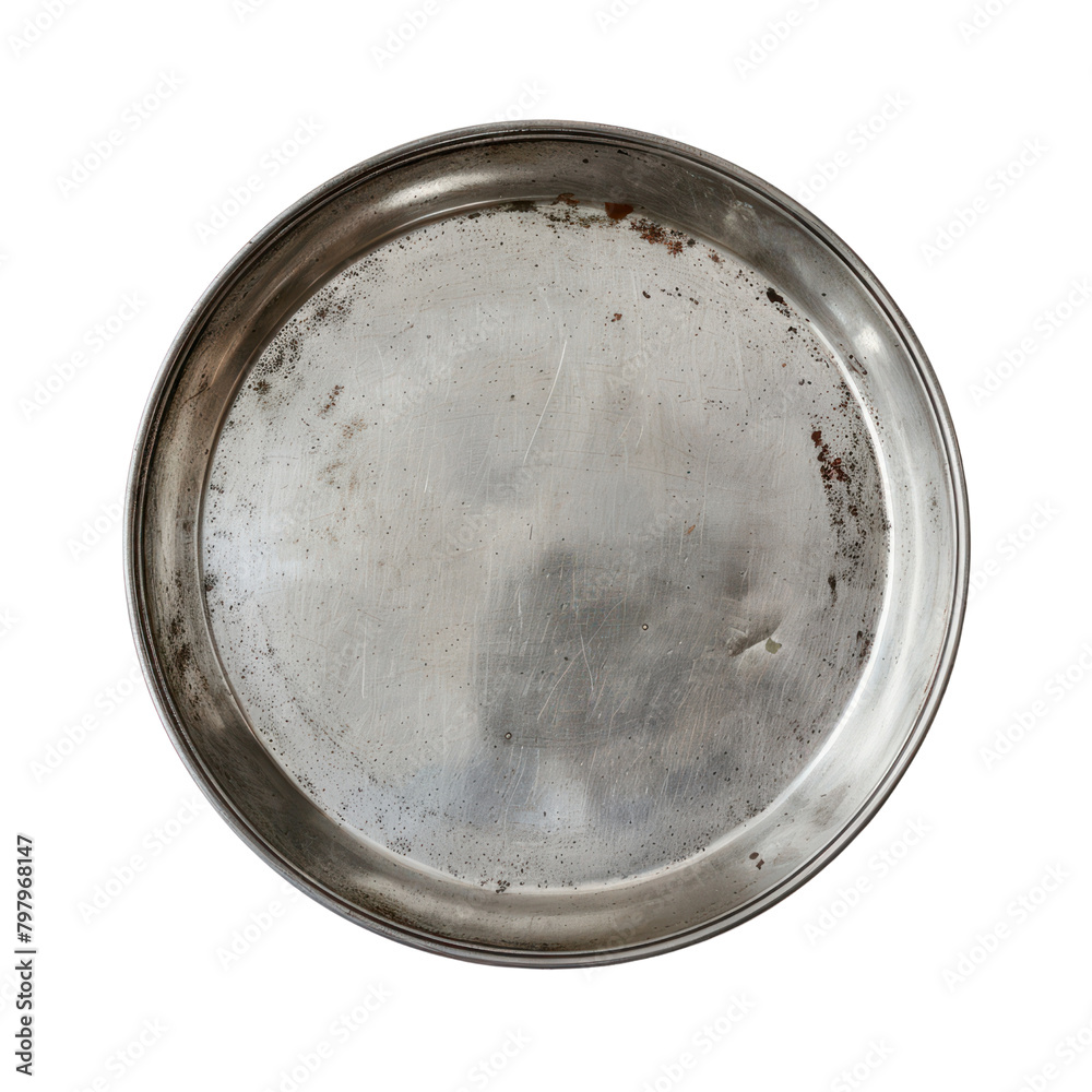 Above, empty silver tray isolate on transparent png.
Above, empty silver tray isolate on transparent png.