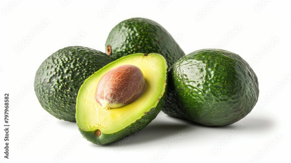 Fresh avocado isolated. Avocado clipping path. Fresh organic avocado. Full depth of field Fresh avocado isolated. Avocado clipping path. Fresh organic avocado. Full depth of field