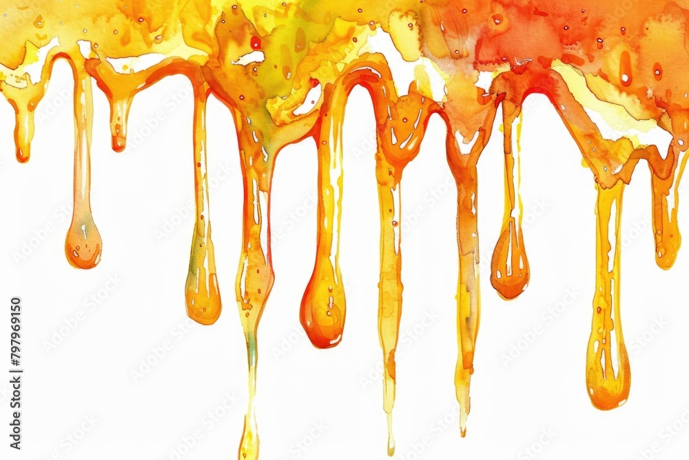 A painting of dripping honey, versatile for various projects