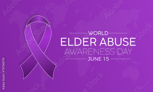 World Elder Abuse Awareness Day health awareness vector illustration. Disease prevention vector template for banner, card, background.