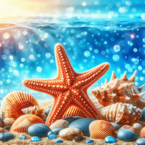 Starfish in the sea