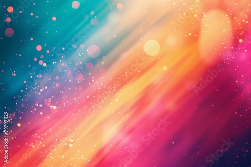 Colors of July, abstract background with colors in blue, orange, shocking pink, purple hues, and with copyspace for your text. Summer background banner for special or awareness day, week or month photo