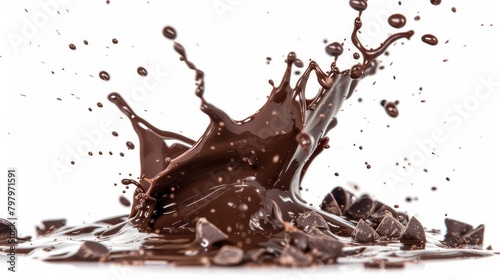 Image of dark Chocolate splash isolated