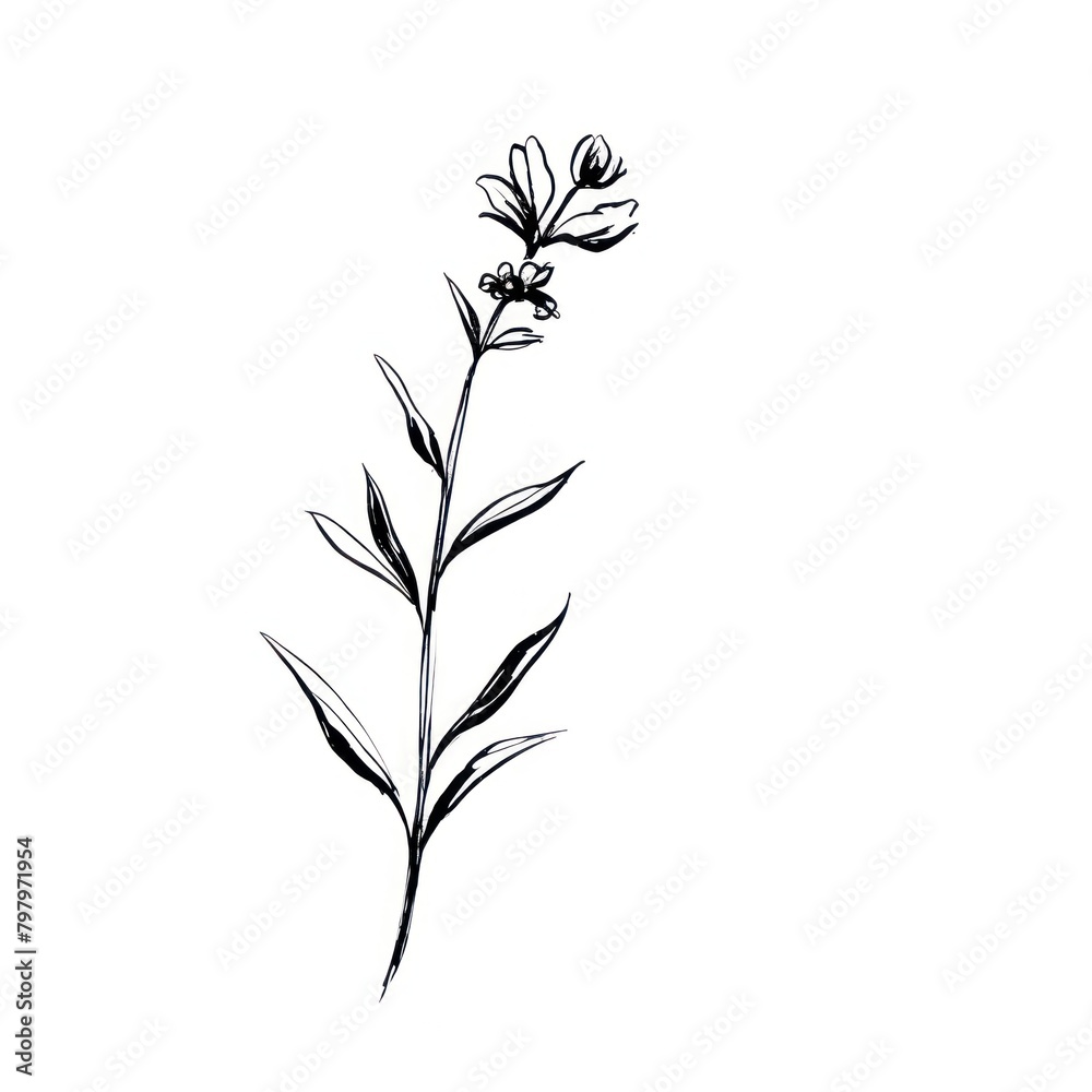 Lavender flower pattern drawing sketch. Lavender flower pattern drawing sketch.