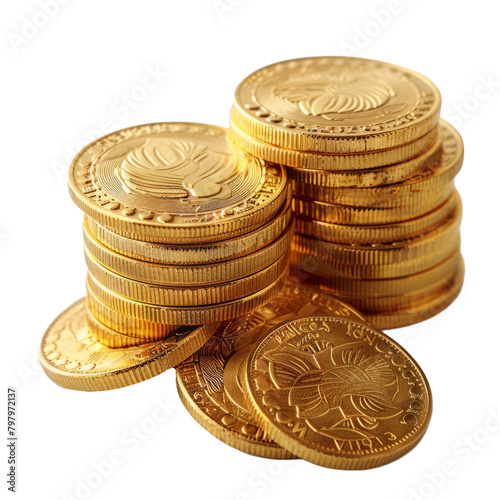 A stack of gold coins