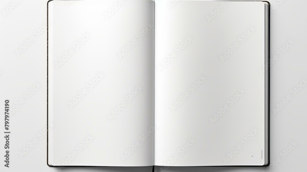 b'Blank notebook with white pages' b'Blank notebook with white pages'