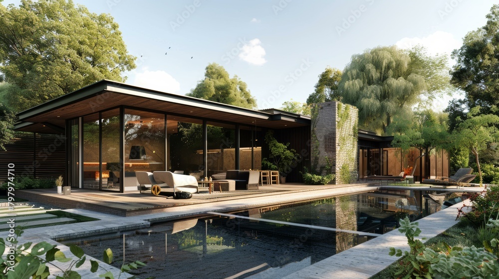 Modern House Exterior Design with Pool Modern House Exterior Design with Pool