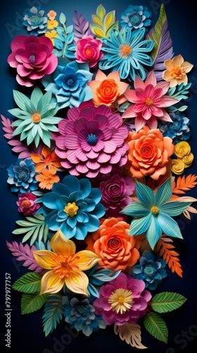 b'Vibrant paper flowers in full bloom create a stunning visual feast for the eyes'
