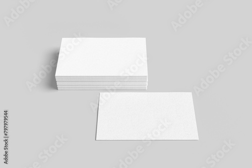 Blank clean business card mockup template. Mock-up design for presentation branding