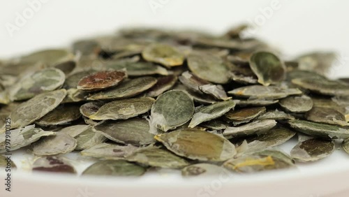 Heap of Pumpkin Seeds on a Plate