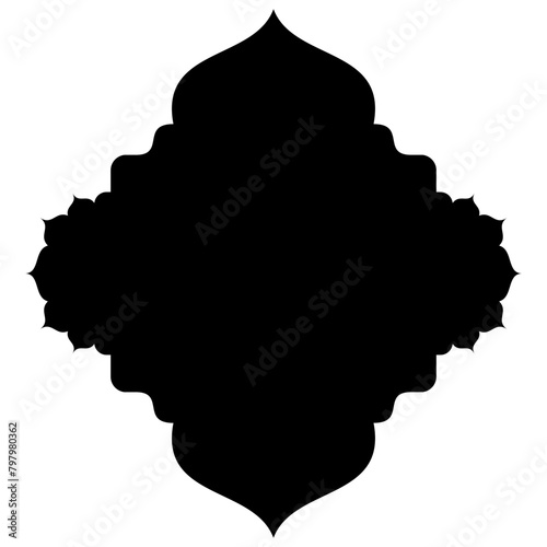 Islamic Label Emblem Shape Glyph Pictogram symbol visual illustration