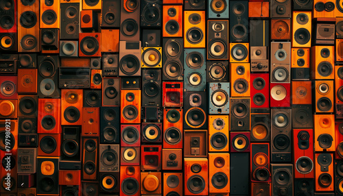 Retro speakers background