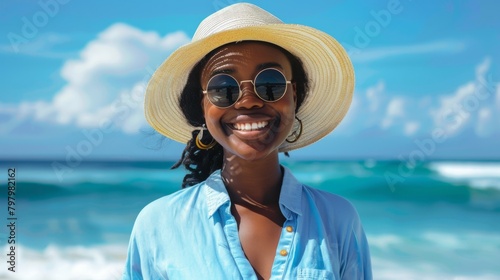 A Joyful Woman at Beach © KaraStock