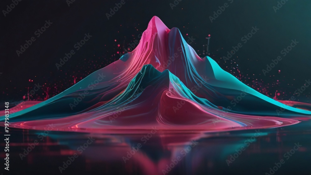 Colorful abstract painting background. Liquid marbling paint background