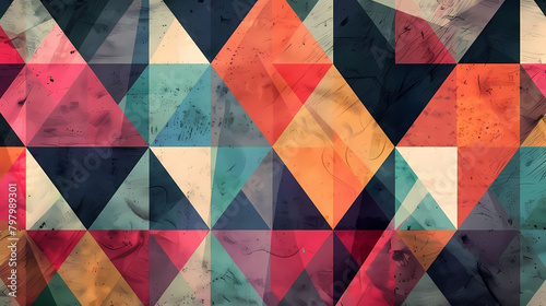 abstract geometric background generator featuring a triangle and wall