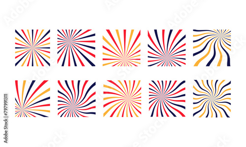 Retro Sunburst Groovy Set