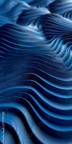 Blue wavy pattern photo