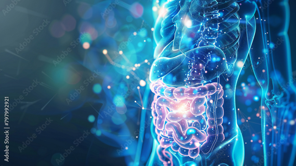 Comprehensive Illustration of Gastrointestinal System: Highlighting Disease, Nutrition, and Healthy Digestion Comprehensive Illustration of Gastrointestinal System: Highlighting Disease, Nutrition, and Healthy Digestion