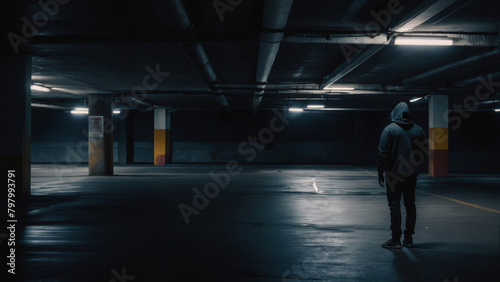 Mysterious Man in Parking Garage © Pixel Pusher 