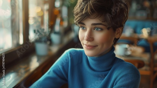 Woman with a Contemplative Smile